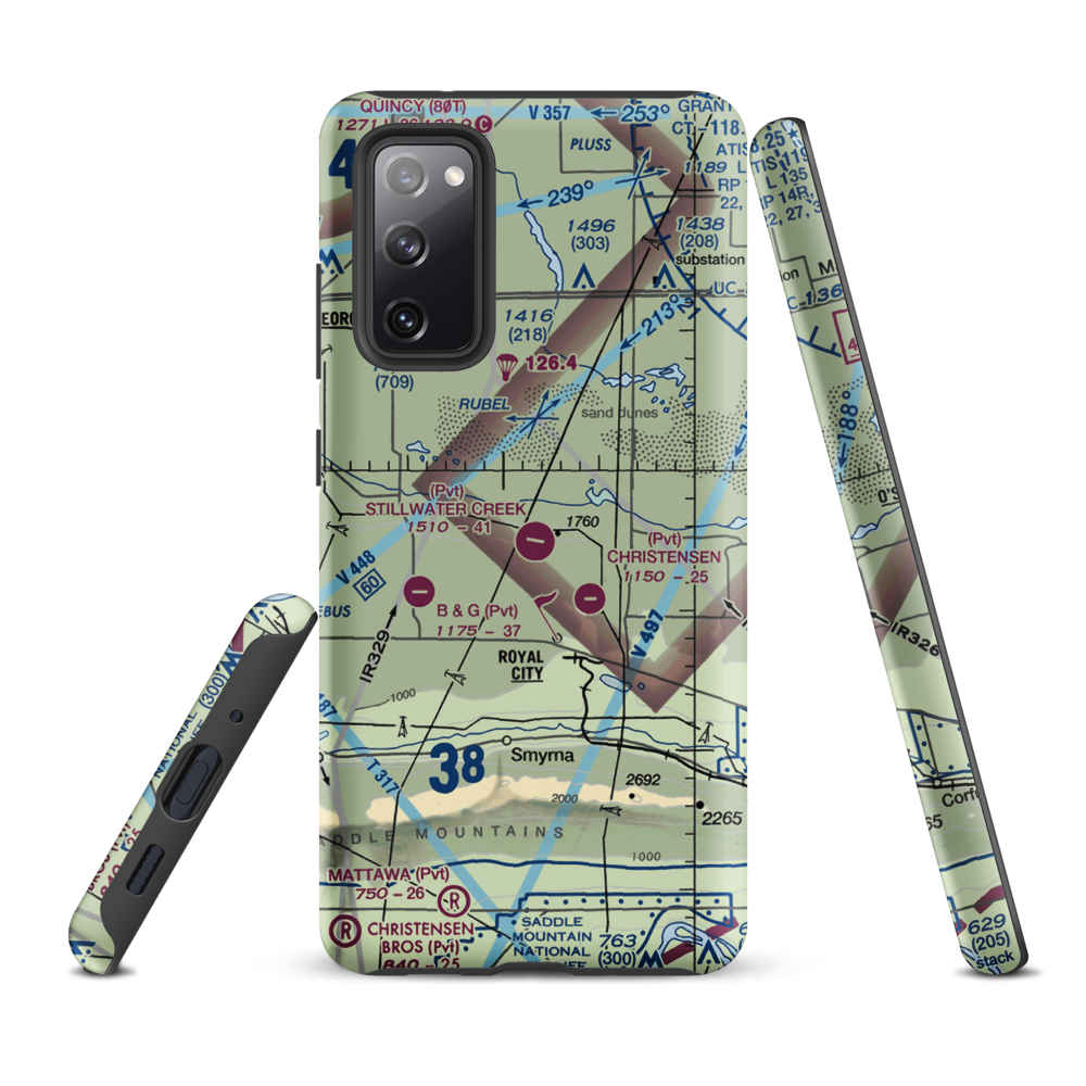 Stillwater Creek Airport (04WN) VFR Sectional Samsung Phone Case Samsung Galaxy S20 FE model shown