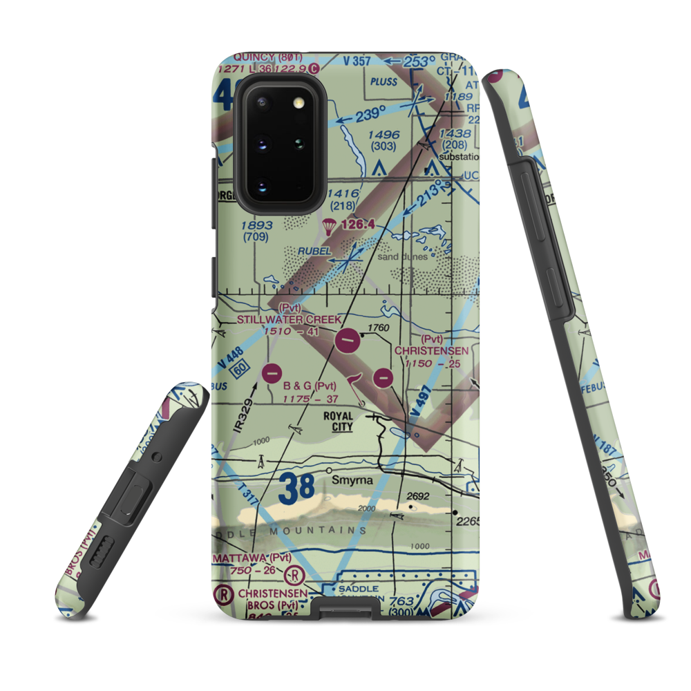 Stillwater Creek Airport (04WN) VFR Sectional Samsung Phone Case Samsung Galaxy S20 Plus model shown