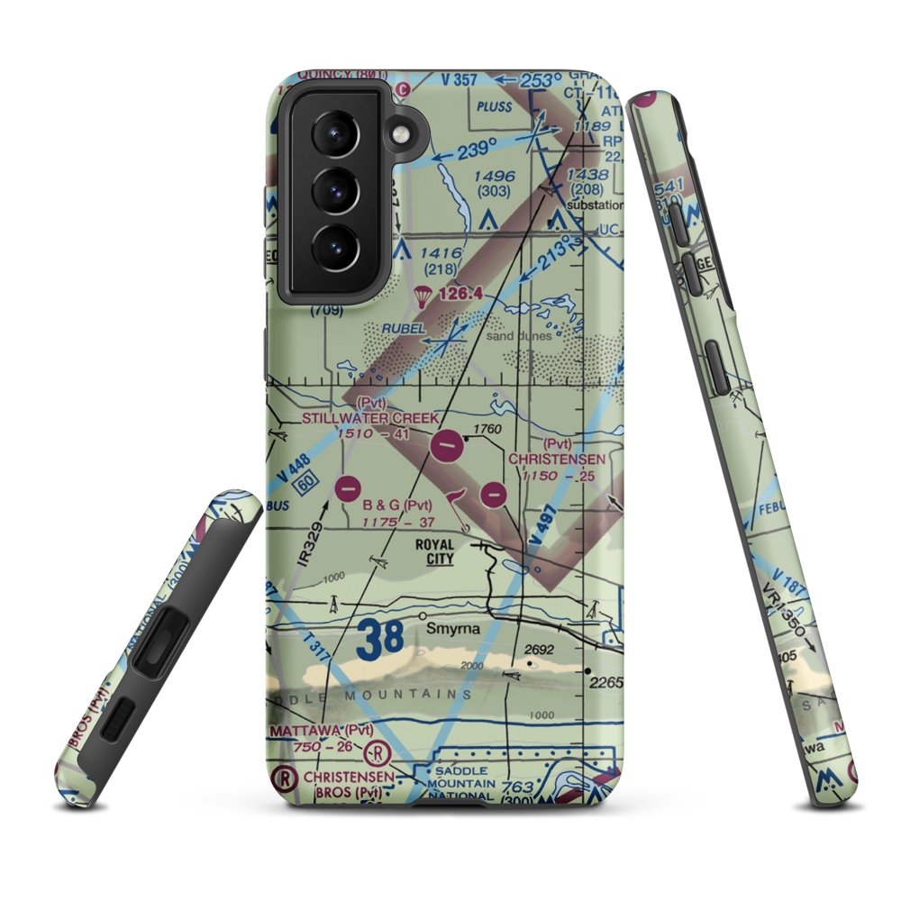 Stillwater Creek Airport (04WN) VFR Sectional Samsung Phone Case Samsung Galaxy S21 FE model shown