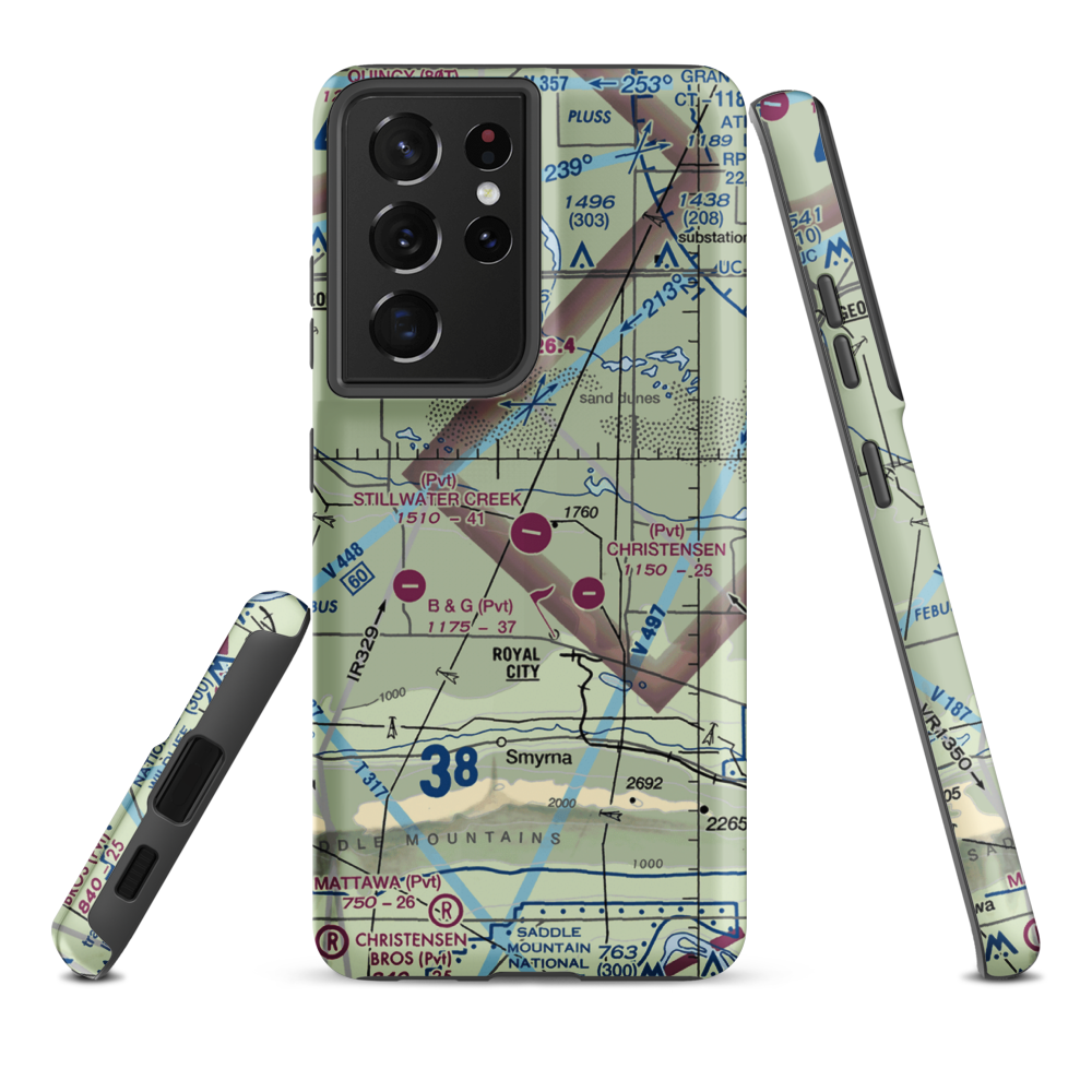 Stillwater Creek Airport (04WN) VFR Sectional Samsung Phone Case Samsung Galaxy S21 Ultra model shown