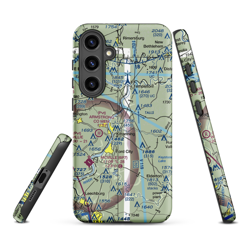 Stitt Airport (PN59) VFR Sectional Samsung Phone Case Samsung Galaxy S24 Plus model shown
