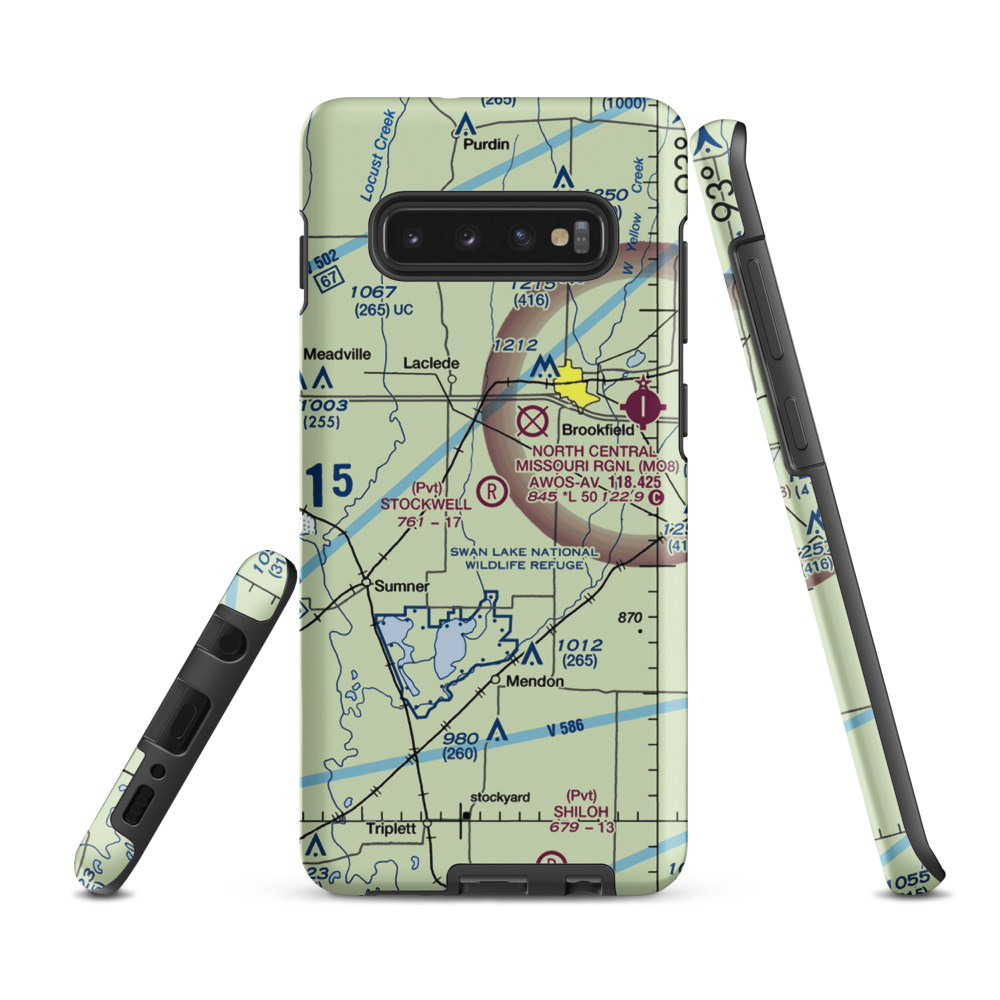 Stockwell Field (MU03) VFR Sectional Samsung Phone Case Samsung Galaxy S10 Plus model shown