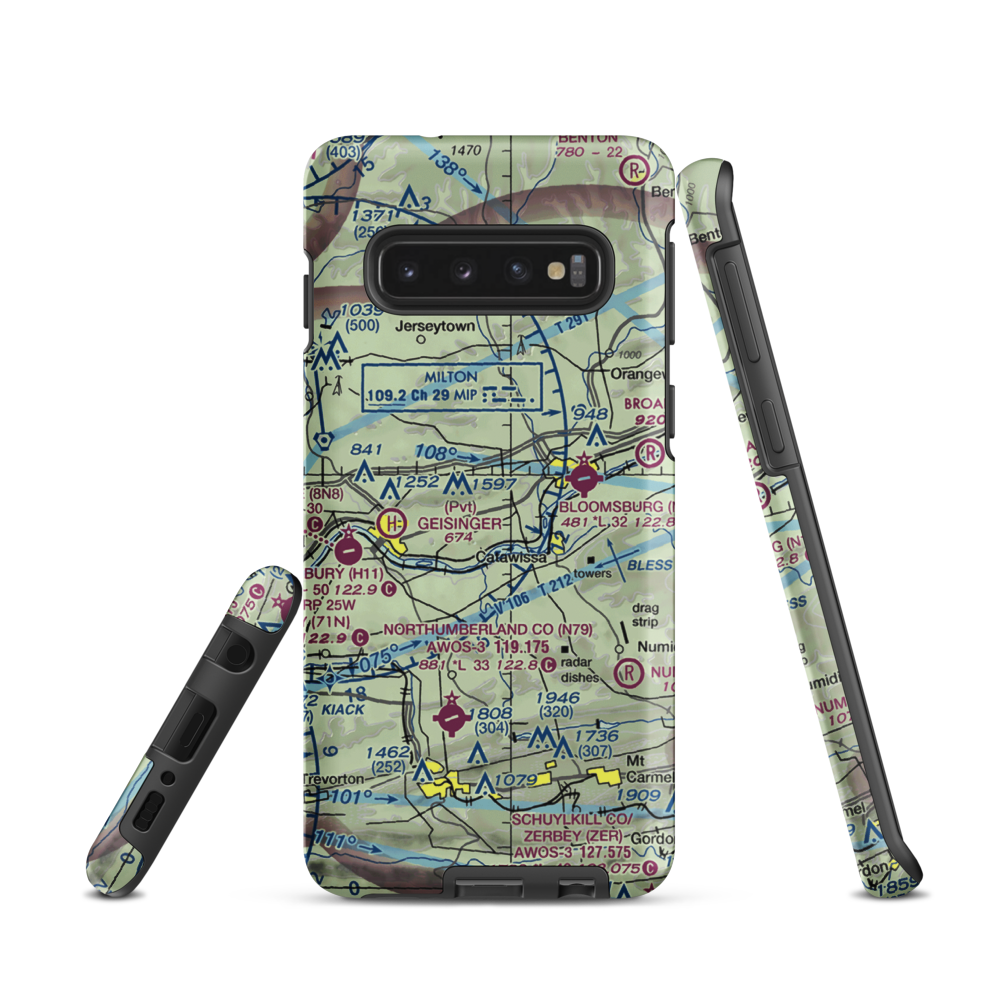 Stone Castle Motel Airport (PA44) VFR Sectional Samsung Phone Case Samsung Galaxy S10 model shown