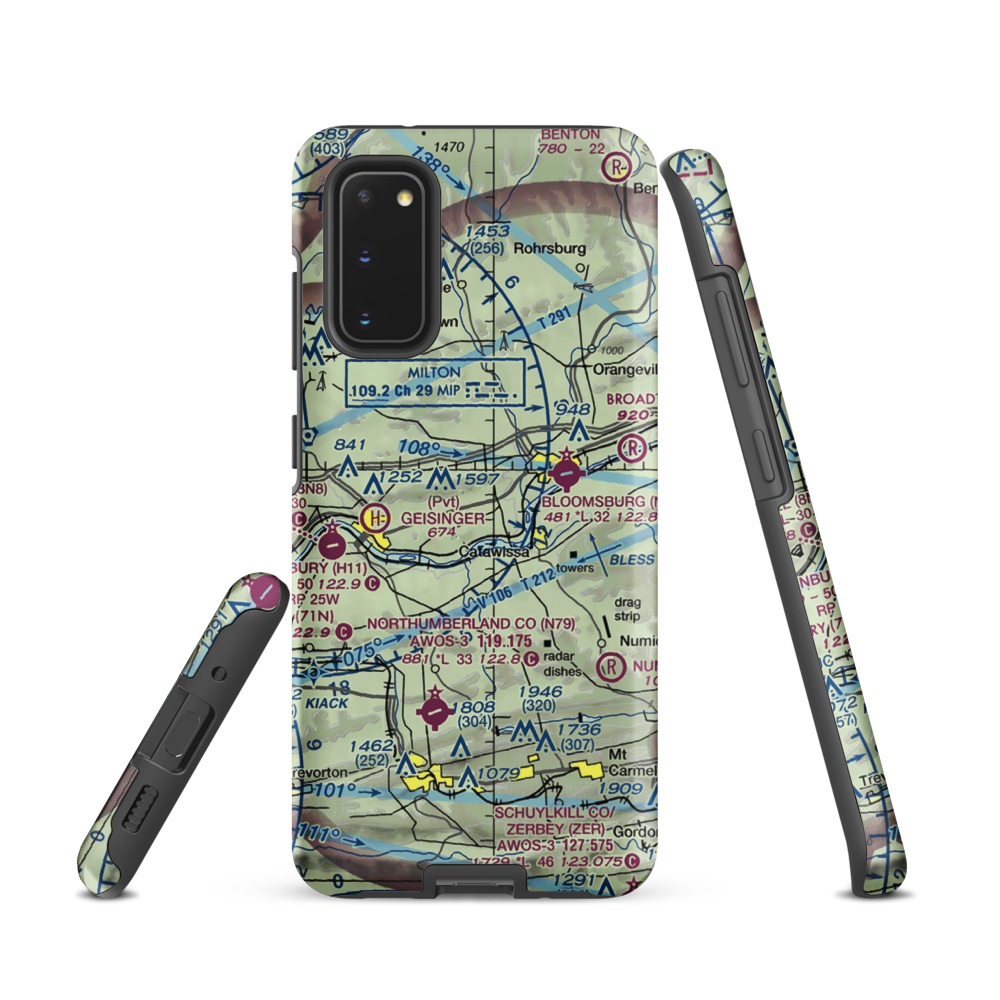 Stone Castle Motel Airport (PA44) VFR Sectional Samsung Phone Case Samsung Galaxy S20 model shown