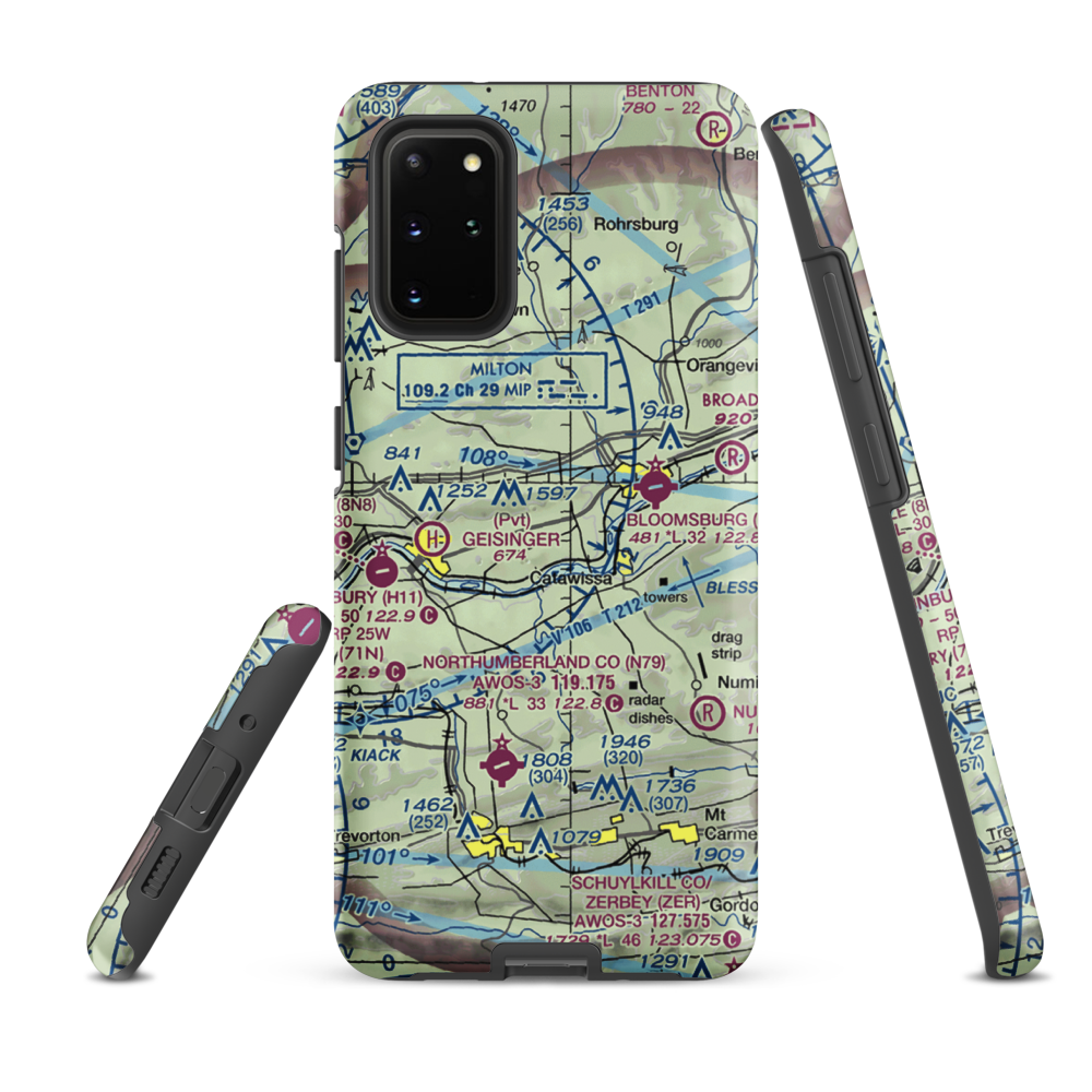 Stone Castle Motel Airport (PA44) VFR Sectional Samsung Phone Case Samsung Galaxy S20 Plus model shown