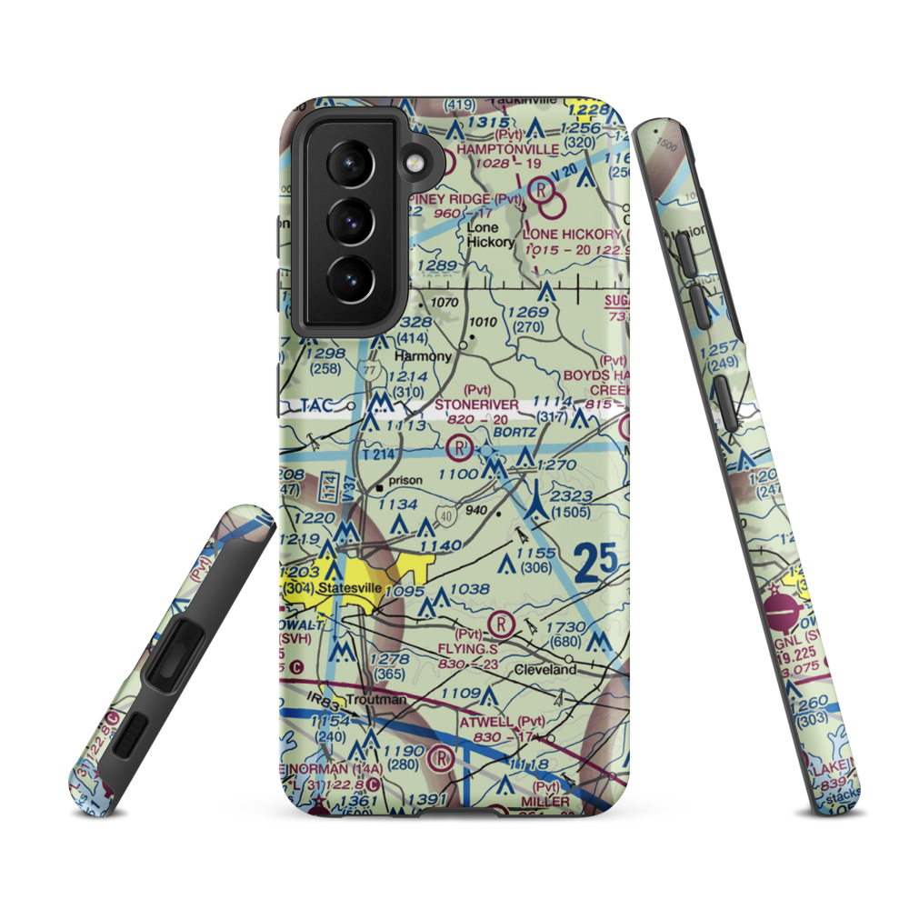 Stoneriver Airport (NC09) VFR Sectional Samsung Phone Case Samsung Galaxy S21 FE model shown