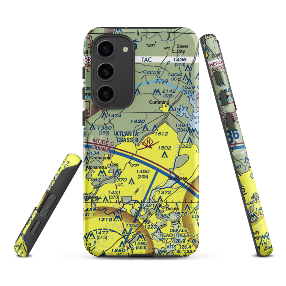 Stoney Point Field (6GA0) VFR Sectional Samsung Phone Case Samsung Galaxy S23 Plus model shown