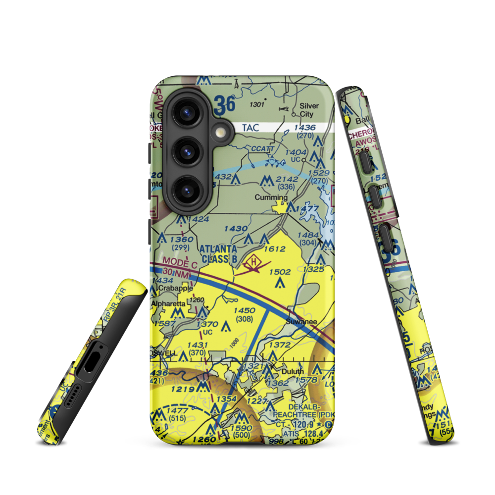 Stoney Point Field (6GA0) VFR Sectional Samsung Phone Case Samsung Galaxy S24 model shown