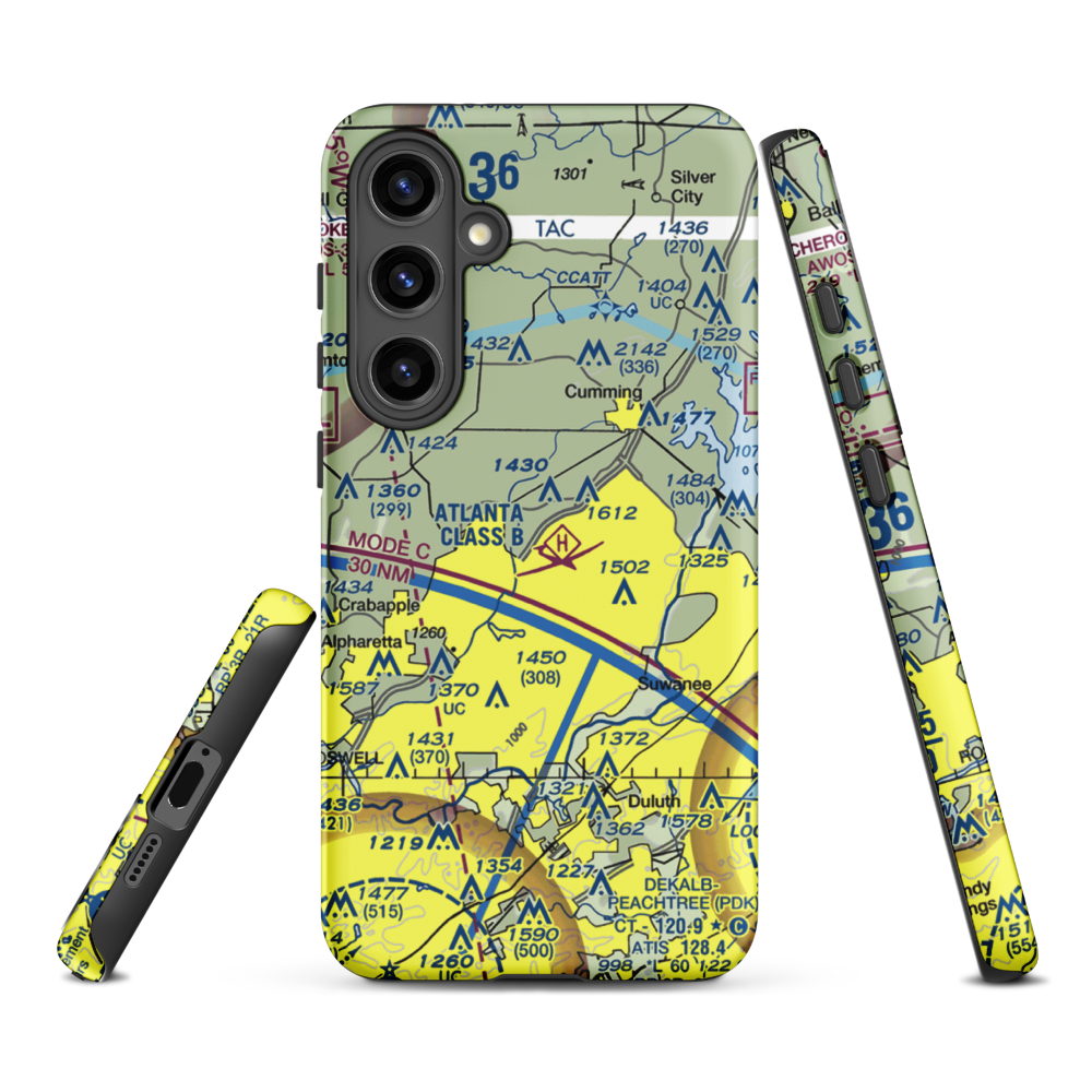 Stoney Point Field (6GA0) VFR Sectional Samsung Phone Case Samsung Galaxy S24 Plus model shown