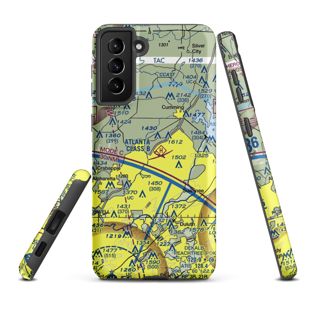 Stoney Point Field (6GA0) VFR Sectional Samsung Phone Case Samsung Galaxy S21 Plus model shown