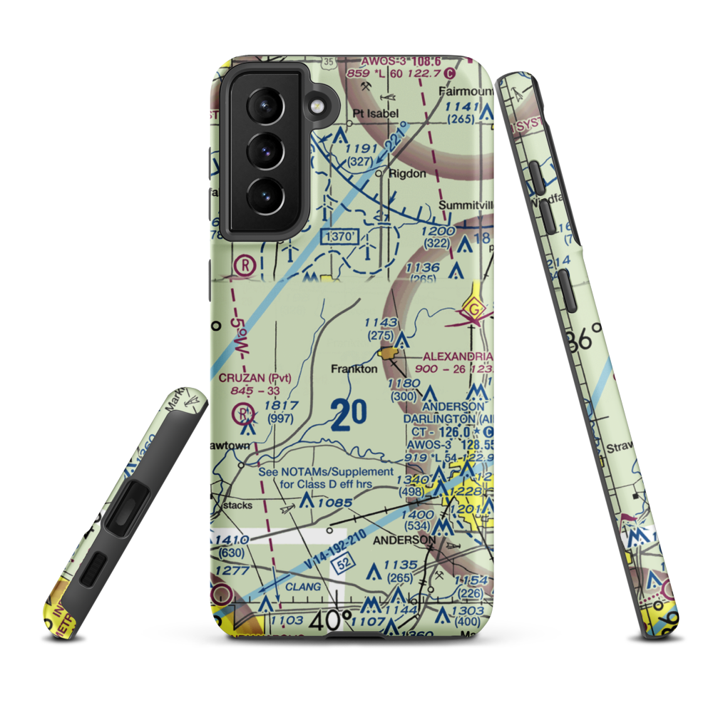 Stottlemyer Airport (2II3) VFR Sectional Samsung Phone Case Samsung Galaxy S21 Plus model shown