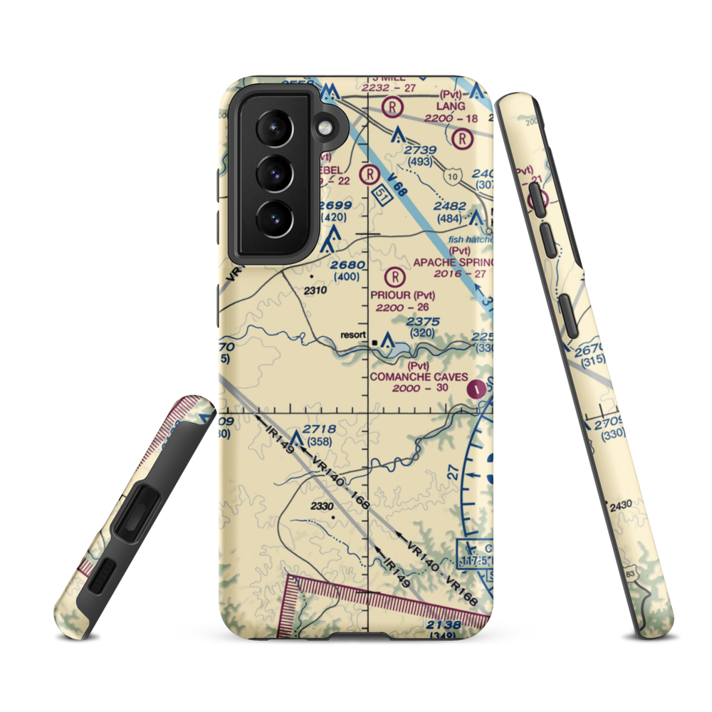 Stowers Ranch Airport (US-0239) VFR Sectional Samsung Phone Case Samsung Galaxy S21 FE model shown