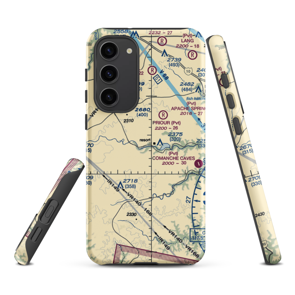 Stowers Ranch Airport (US-0239) VFR Sectional Samsung Phone Case Samsung Galaxy S23 Plus model shown