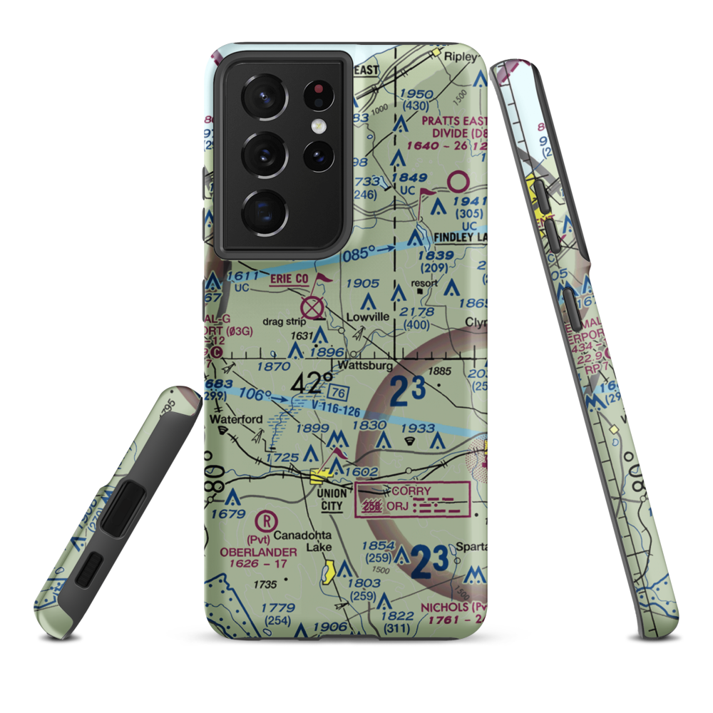 Strawberry Acres Airport (2PN0) VFR Sectional Samsung Phone Case Samsung Galaxy S21 Ultra model shown