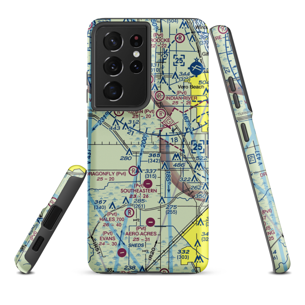 Strazzulla Groves Airport (FL23) VFR Sectional Samsung Phone Case Samsung Galaxy S21 Ultra model shown