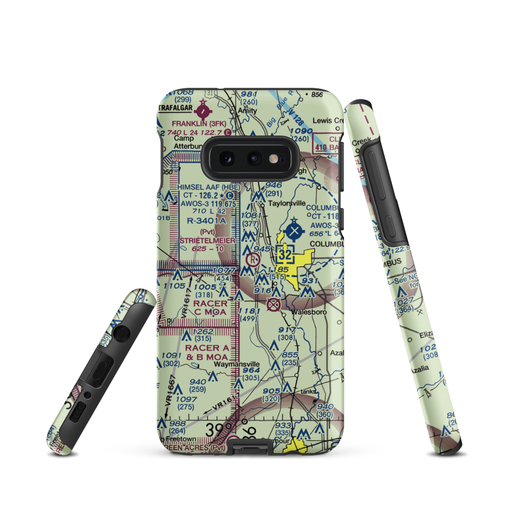 Strietelmeier Flying Field (91IN) VFR Sectional Samsung Phone Case Samsung Galaxy S10e model shown