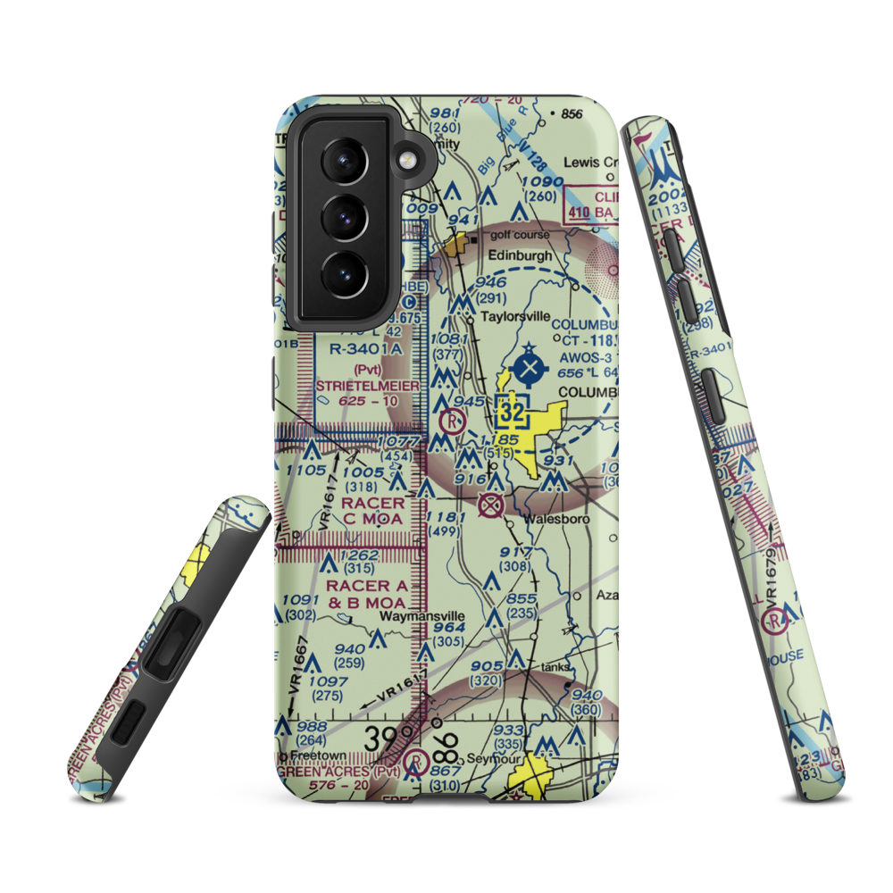 Strietelmeier Flying Field (91IN) VFR Sectional Samsung Phone Case Samsung Galaxy S21 Ultra model shown