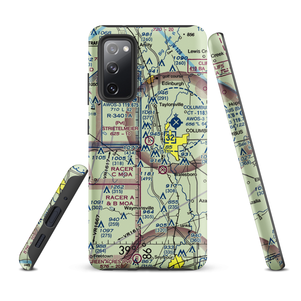 Strietelmeier Flying Field (91IN) VFR Sectional Samsung Phone Case Samsung Galaxy S20 FE model shown