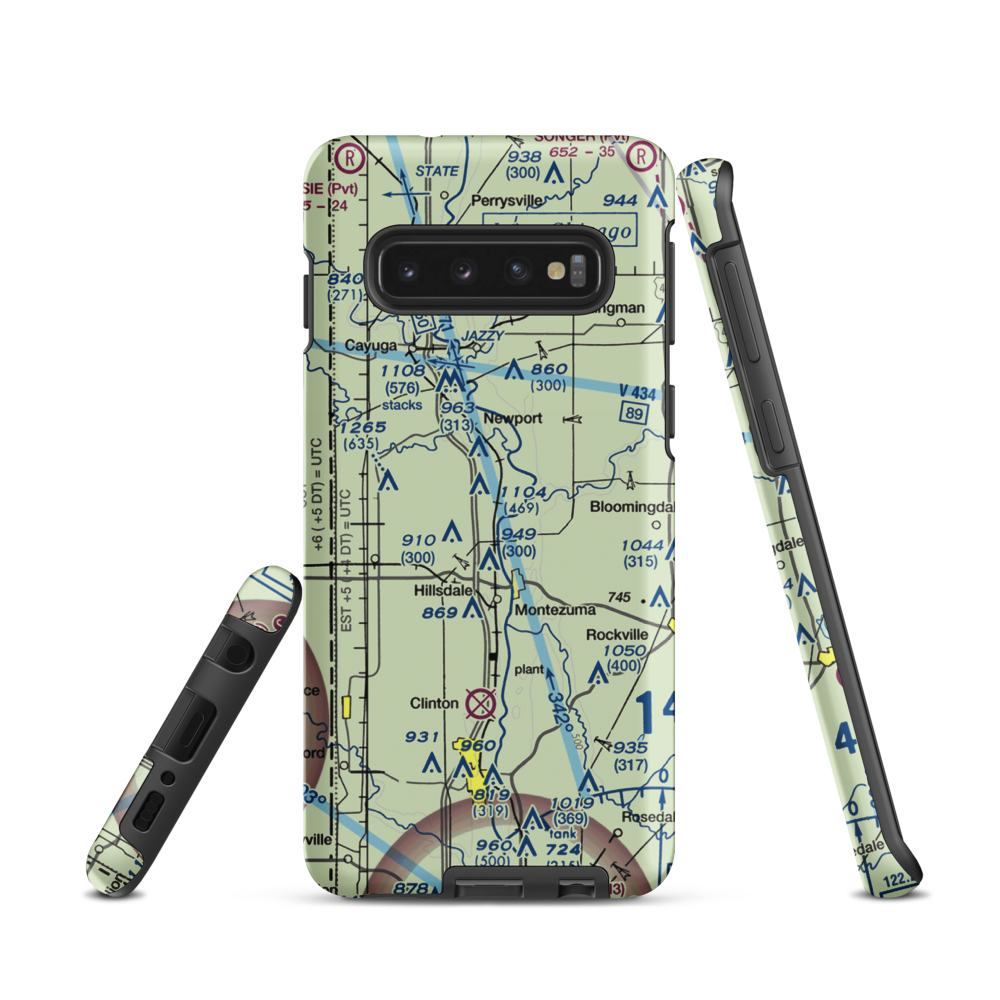 Strip Airport (II59) VFR Sectional Samsung Phone Case Samsung Galaxy S10 model shown