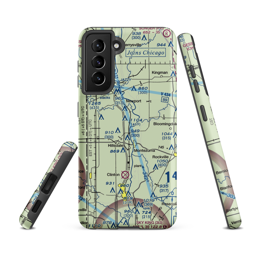 Strip Airport (II59) VFR Sectional Samsung Phone Case Samsung Galaxy S21 FE model shown