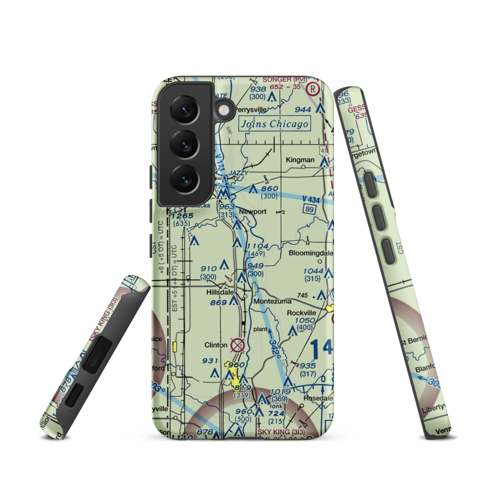 Strip Airport (II59) VFR Sectional Samsung Phone Case Samsung Galaxy S22 model shown