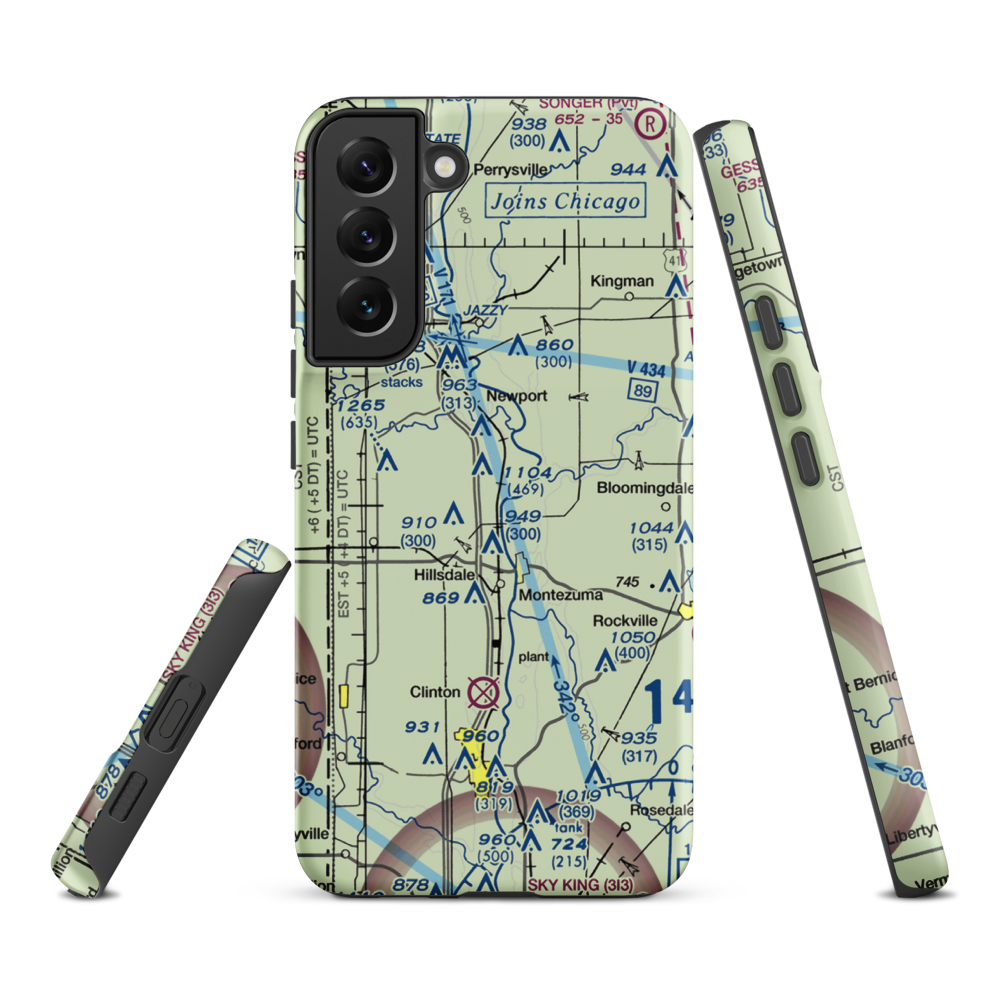 Strip Airport (II59) VFR Sectional Samsung Phone Case Samsung Galaxy S22 Plus model shown