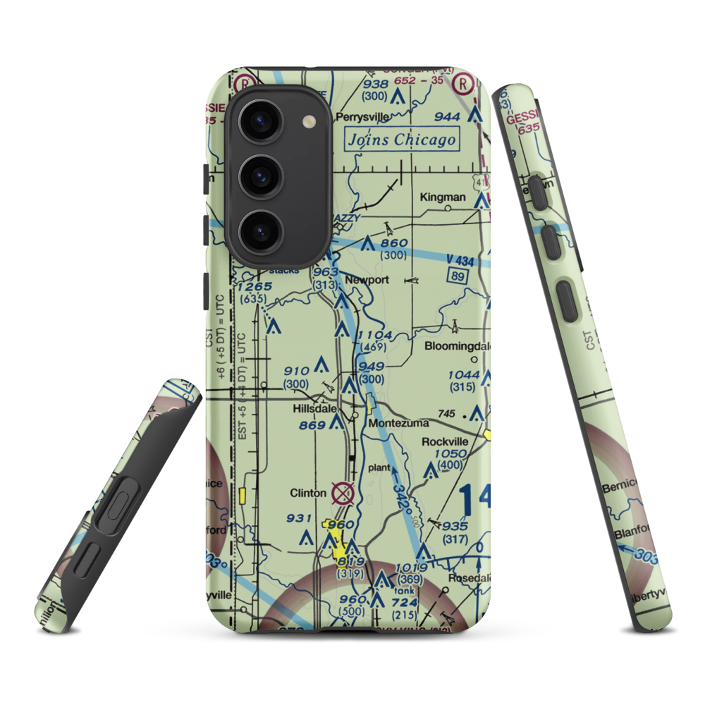 Strip Airport (II59) VFR Sectional Samsung Phone Case Samsung Galaxy S23 Plus model shown