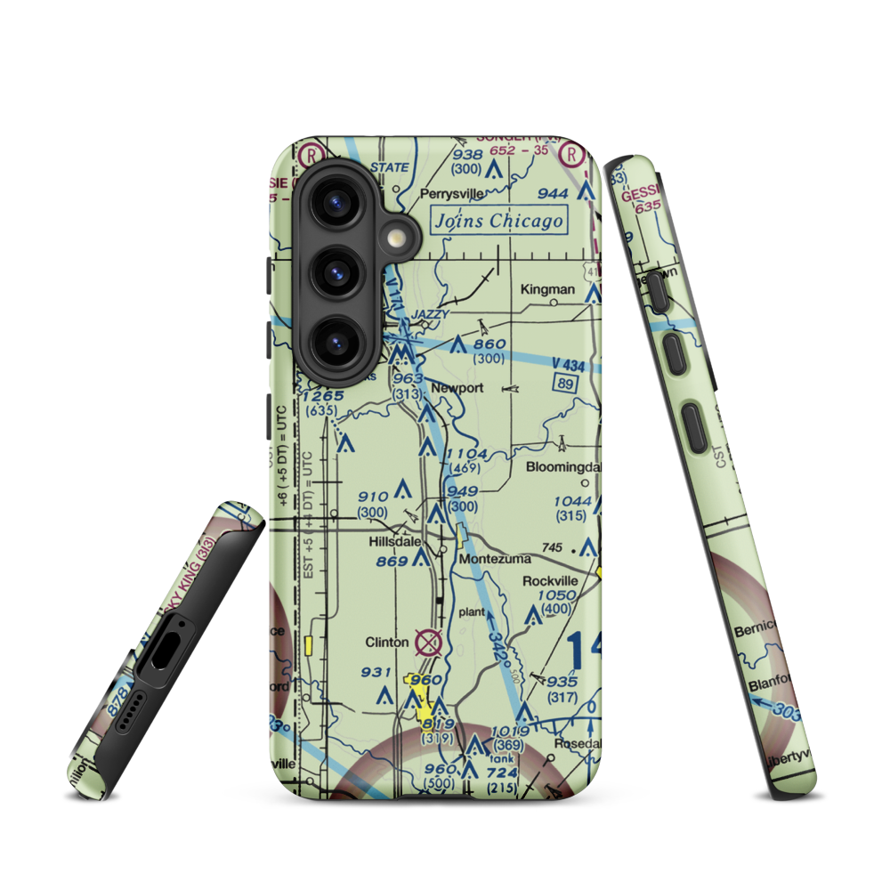 Strip Airport (II59) VFR Sectional Samsung Phone Case Samsung Galaxy S24 model shown