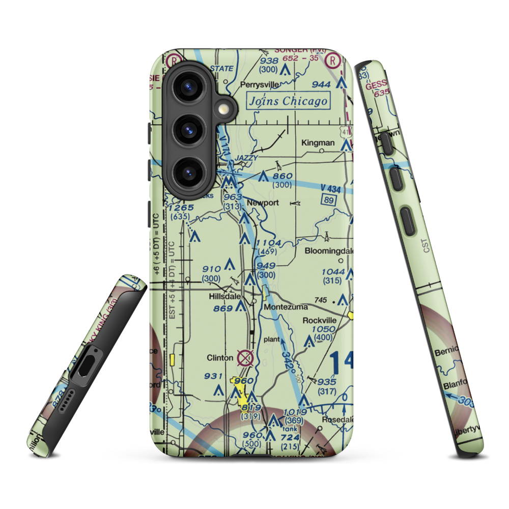 Strip Airport (II59) VFR Sectional Samsung Phone Case Samsung Galaxy S24 Plus model shown