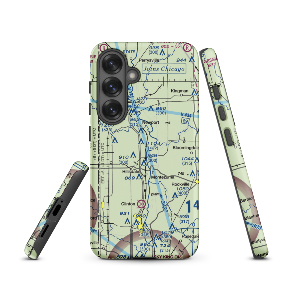 Strip Airport (II59) VFR Sectional Samsung Phone Case Samsung Galaxy S25 model shown