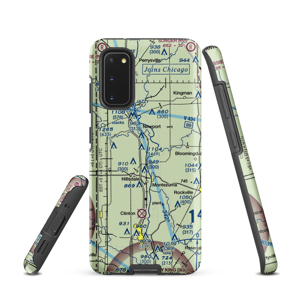Strip Airport (II59) VFR Sectional Samsung Phone Case Samsung Galaxy S20 model shown