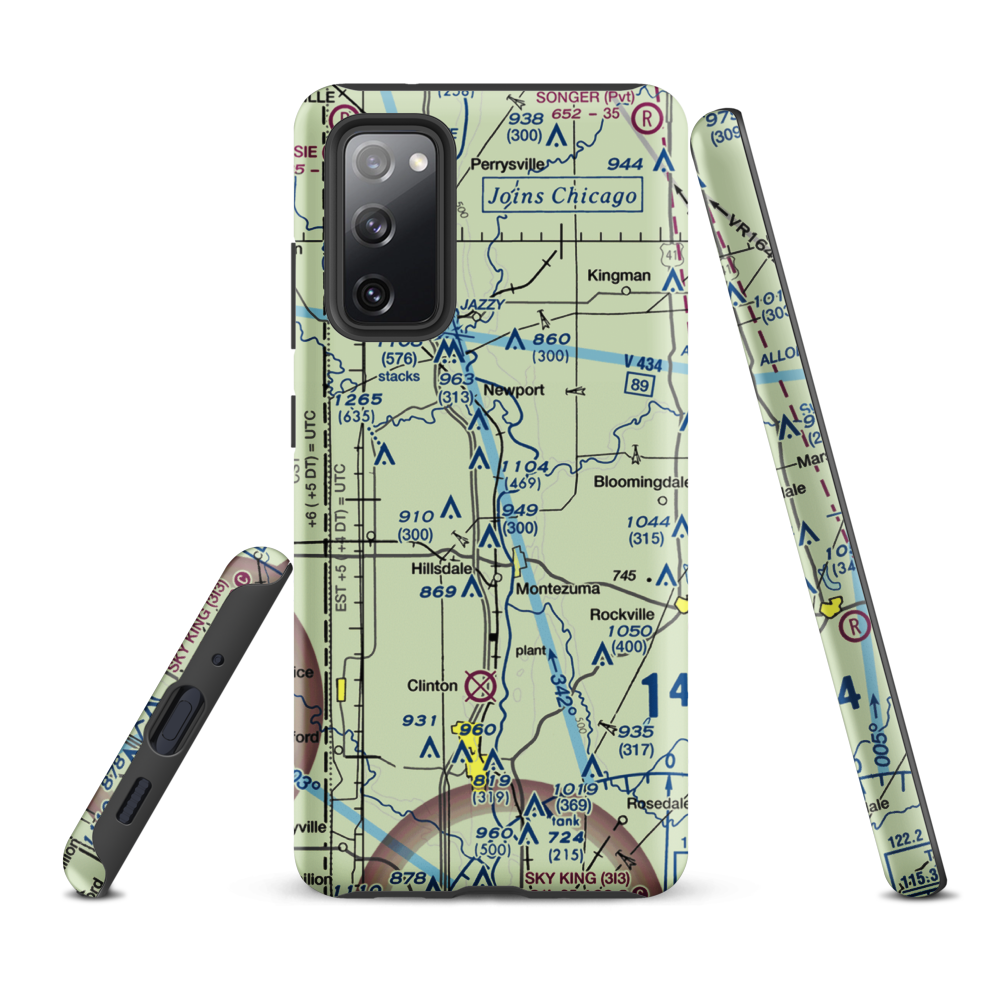 Strip Airport (II59) VFR Sectional Samsung Phone Case Samsung Galaxy S20 FE model shown