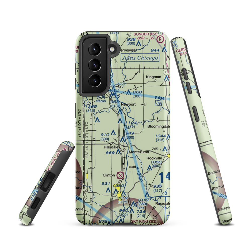 Strip Airport (II59) VFR Sectional Samsung Phone Case Samsung Galaxy S21 model shown