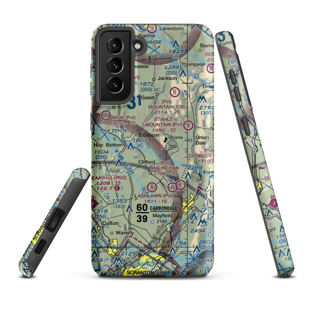 Strizki Ultralightport (PA19) VFR Sectional Samsung Phone Case Samsung Galaxy S21 Plus model shown