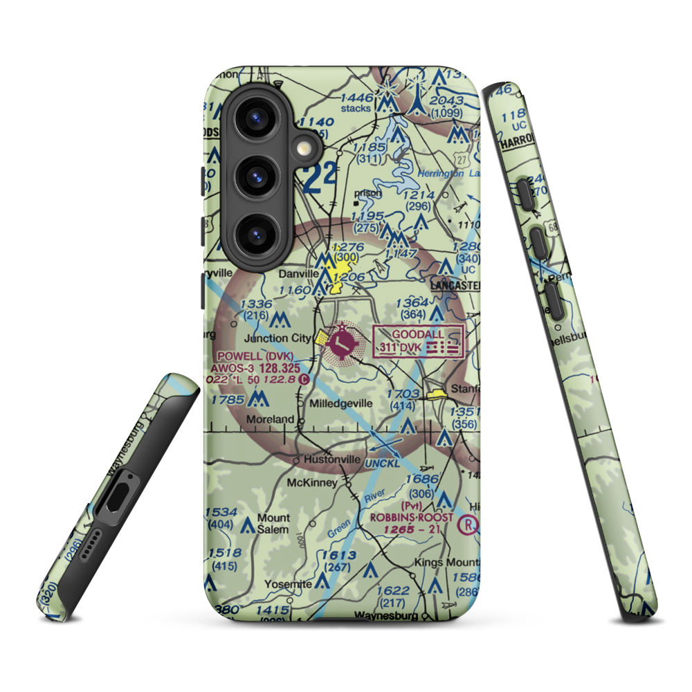 Stuart Powell Field (DVK) VFR Sectional Samsung Phone Case Samsung Galaxy S24 Plus model shown
