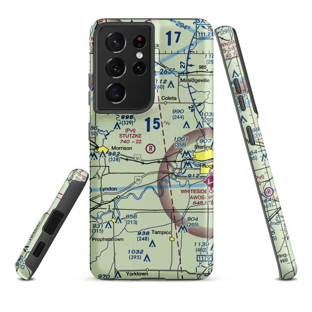 Stutzke Airport (LL38) VFR Sectional Samsung Phone Case Samsung Galaxy S21 Ultra model shown