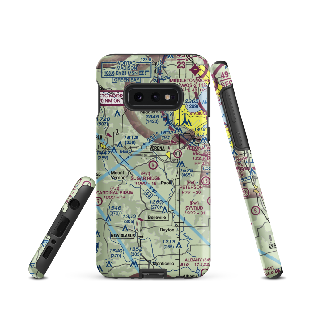 Sugar Ridge Airport (WS62) VFR Sectional Samsung Phone Case Samsung Galaxy S10 Plus model shown
