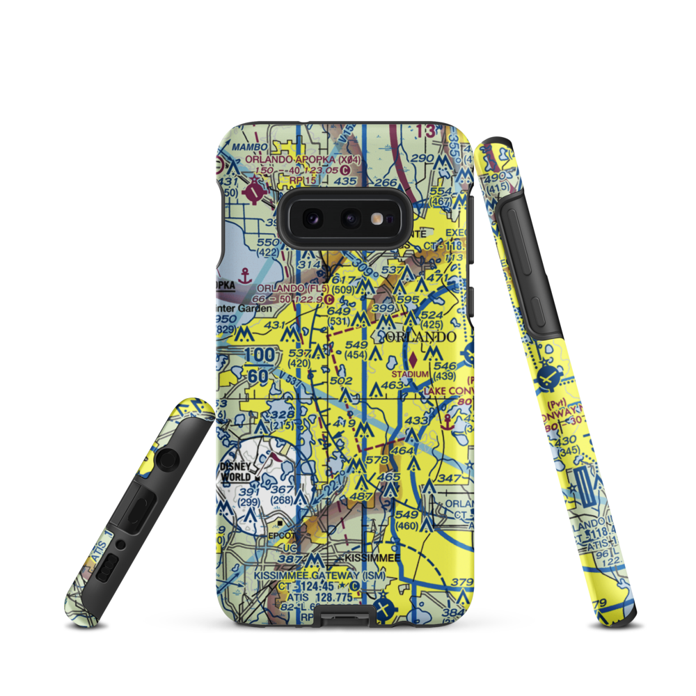 Summer Lakes Seaplane Base (FD43) VFR Sectional Samsung Phone Case Samsung Galaxy S10e model shown