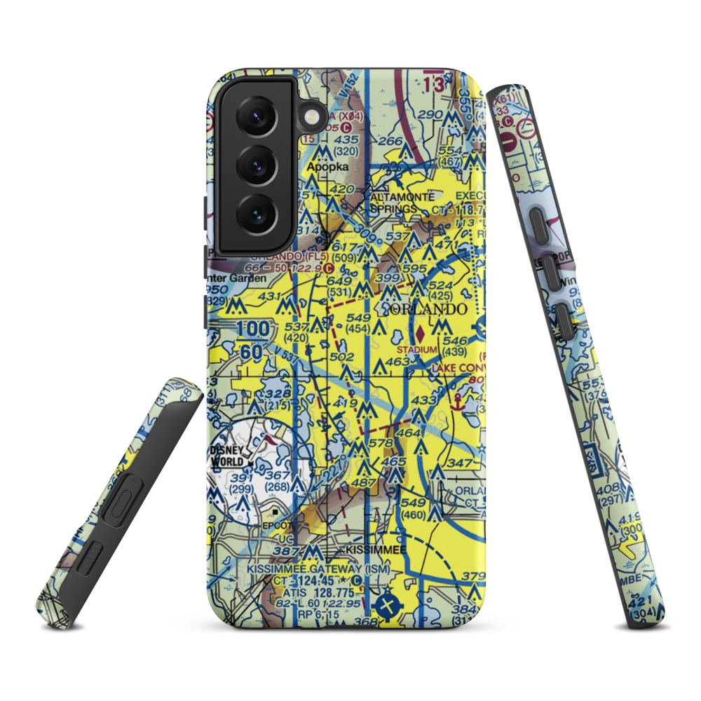 Summer Lakes Seaplane Base (FD43) VFR Sectional Samsung Phone Case Samsung Galaxy S22 Plus model shown