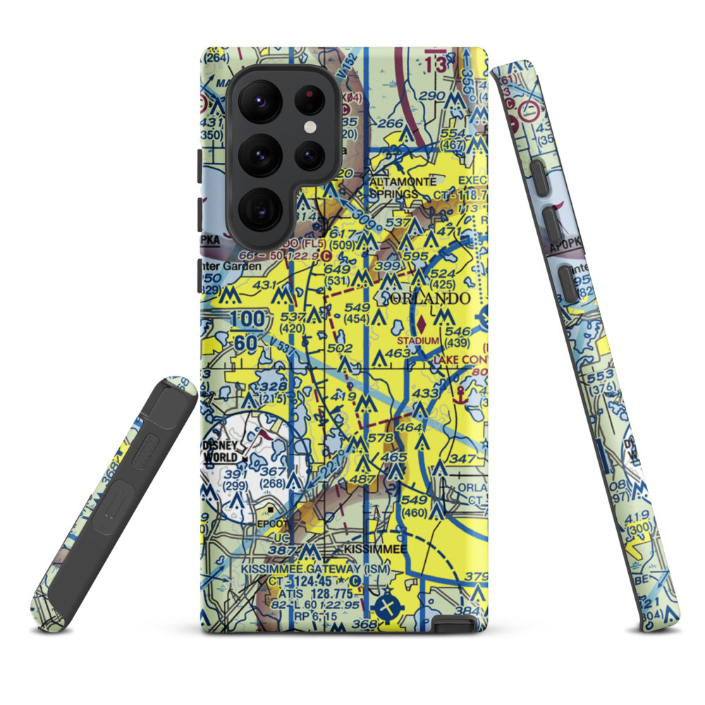 Summer Lakes Seaplane Base (FD43) VFR Sectional Samsung Phone Case Samsung Galaxy S22 Ultra model shown
