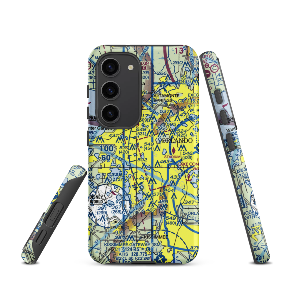 Summer Lakes Seaplane Base (FD43) VFR Sectional Samsung Phone Case Samsung Galaxy S23 model shown