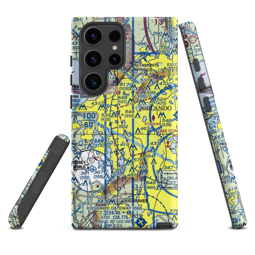 Summer Lakes Seaplane Base (FD43) VFR Sectional Samsung Phone Case Samsung Galaxy S23 Ultra model shown