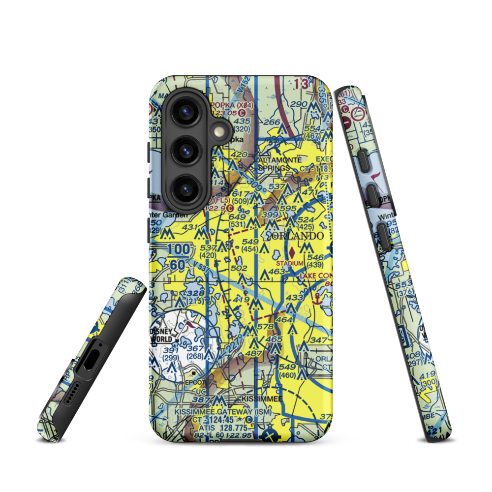 Summer Lakes Seaplane Base (FD43) VFR Sectional Samsung Phone Case Samsung Galaxy S24 model shown