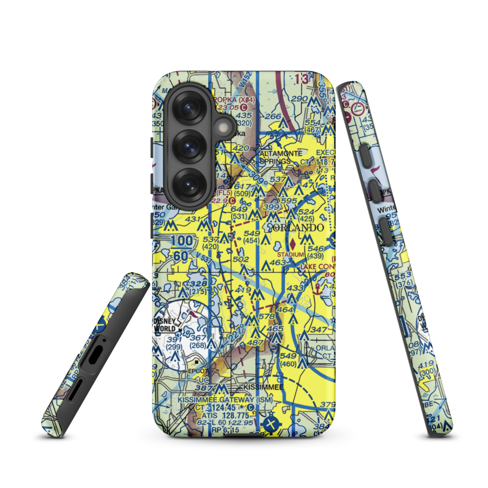 Summer Lakes Seaplane Base (FD43) VFR Sectional Samsung Phone Case Samsung Galaxy S25 model shown