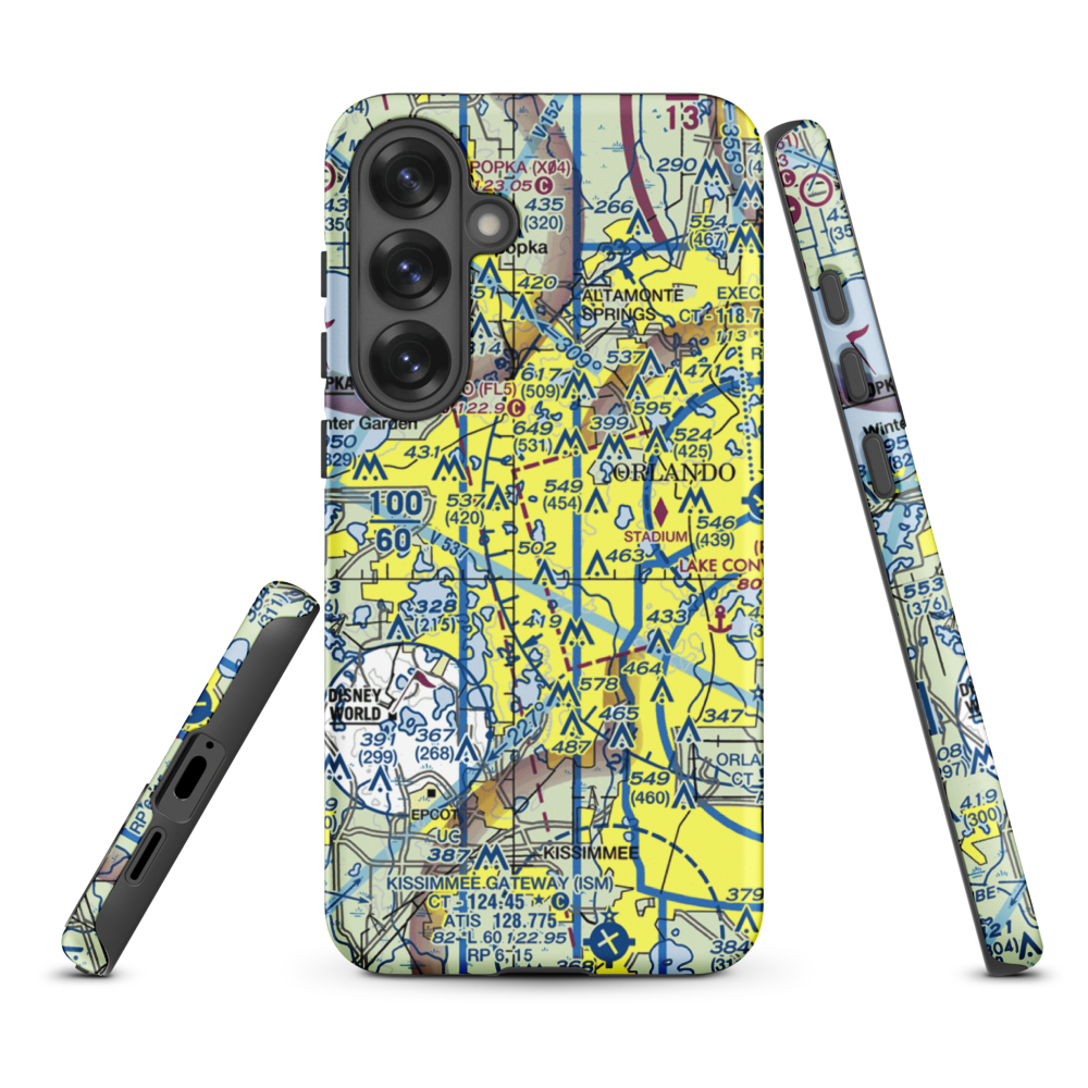Summer Lakes Seaplane Base (FD43) VFR Sectional Samsung Phone Case Samsung Galaxy S25 Plus model shown