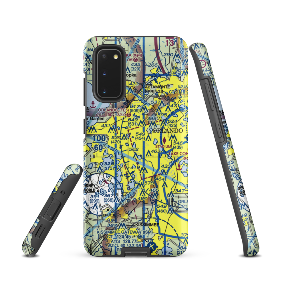 Summer Lakes Seaplane Base (FD43) VFR Sectional Samsung Phone Case Samsung Galaxy S20 model shown
