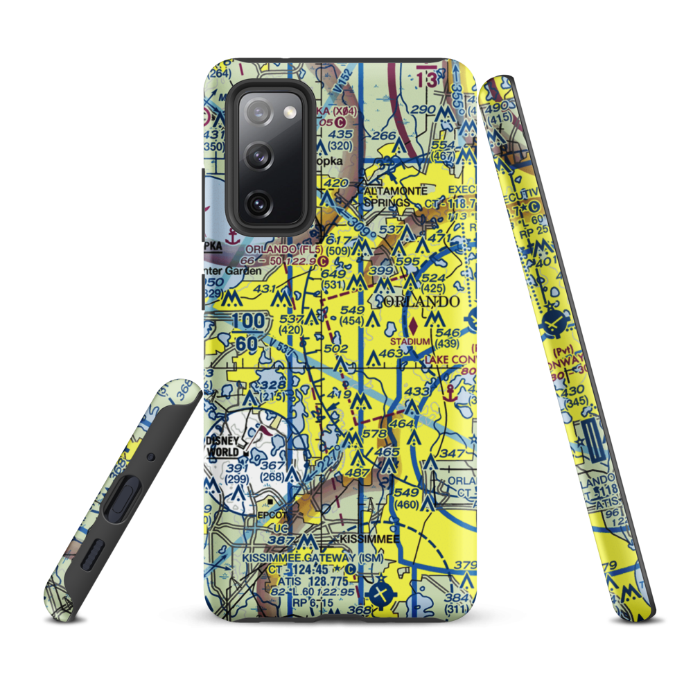 Summer Lakes Seaplane Base (FD43) VFR Sectional Samsung Phone Case Samsung Galaxy S20 FE model shown
