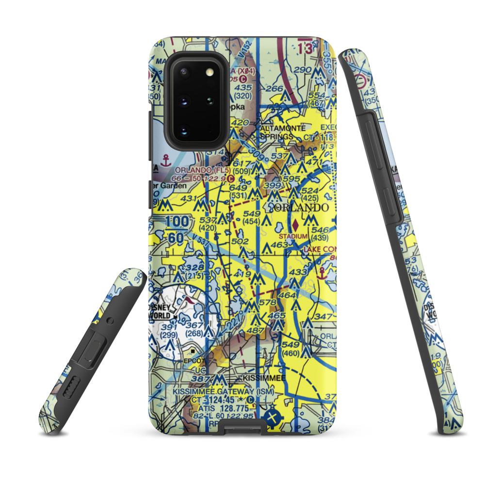 Summer Lakes Seaplane Base (FD43) VFR Sectional Samsung Phone Case Samsung Galaxy S20 Plus model shown