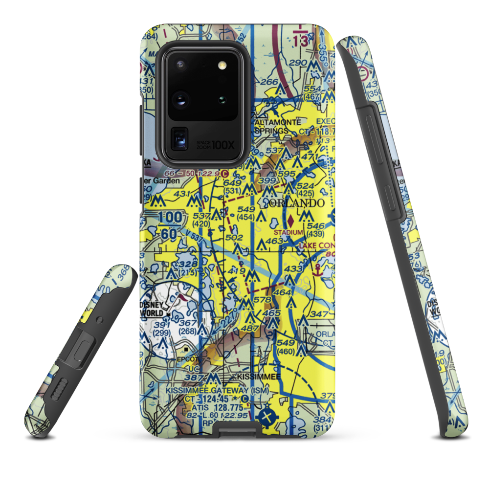 Summer Lakes Seaplane Base (FD43) VFR Sectional Samsung Phone Case Samsung Galaxy S20 Ultra model shown
