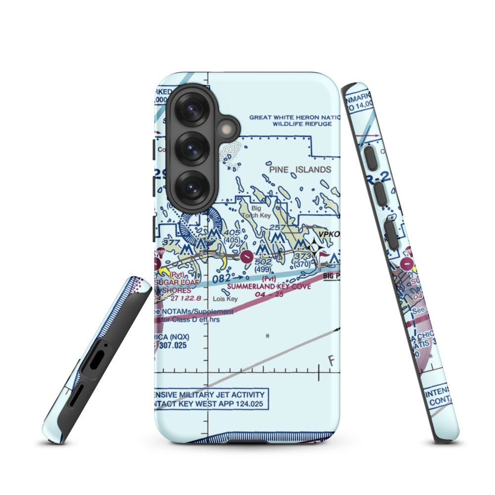 Summerland Key Cove Airport (FD51) VFR Sectional Samsung Phone Case Samsung Galaxy S25 model shown